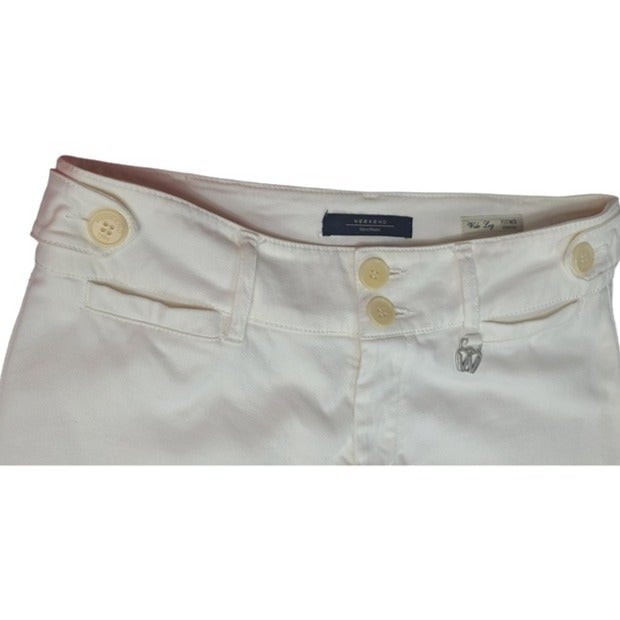 Custom Weekend Max Mara white cotton pants trouser stretch jean Fits US size 4 PbvgMS4gr all for you