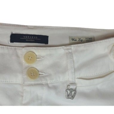 Custom Weekend Max Mara white cotton pants trouser stretch jean Fits US size 4 PbvgMS4gr all for you