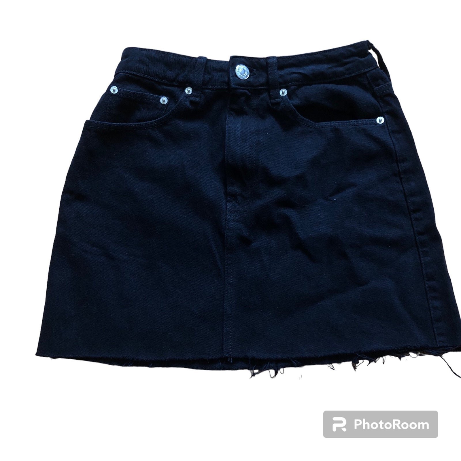 Popular Women’s Zara Black Jean Denim Skirt  Size Extra
