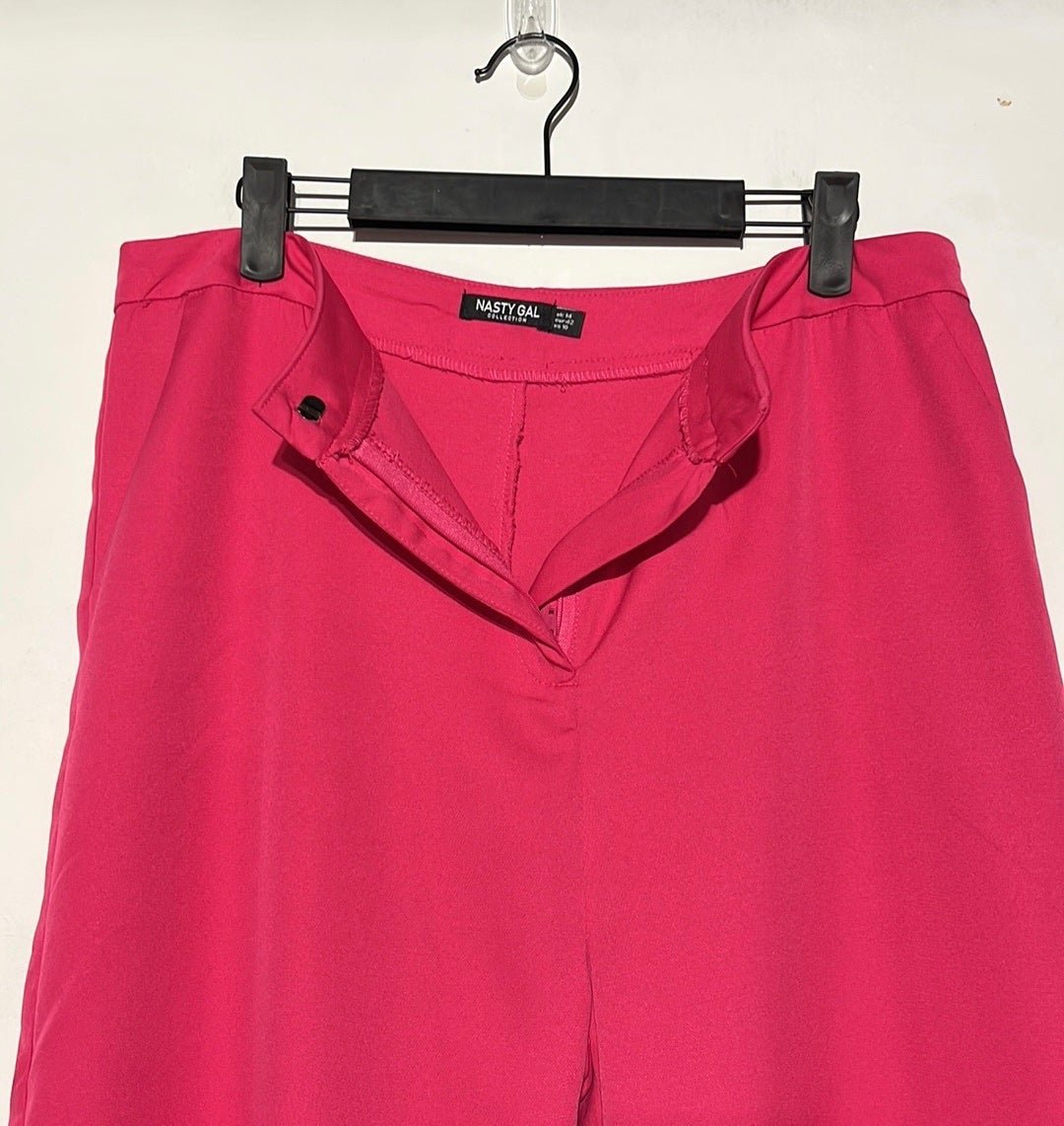 Promotions  NEW Nasty Gal Hot Pink Tailored High Waisted Wide Leg Pants Size 10 OWkexsUq5 Online Shop