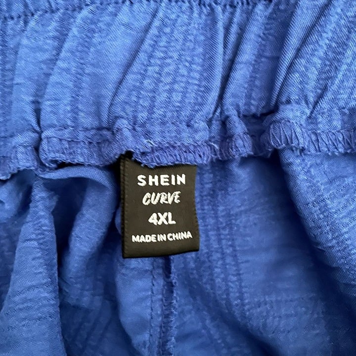 Custom Shein curve 4XL blue summer shorts lightweight ruched elastic waistband comfort gAT0aARLH Great