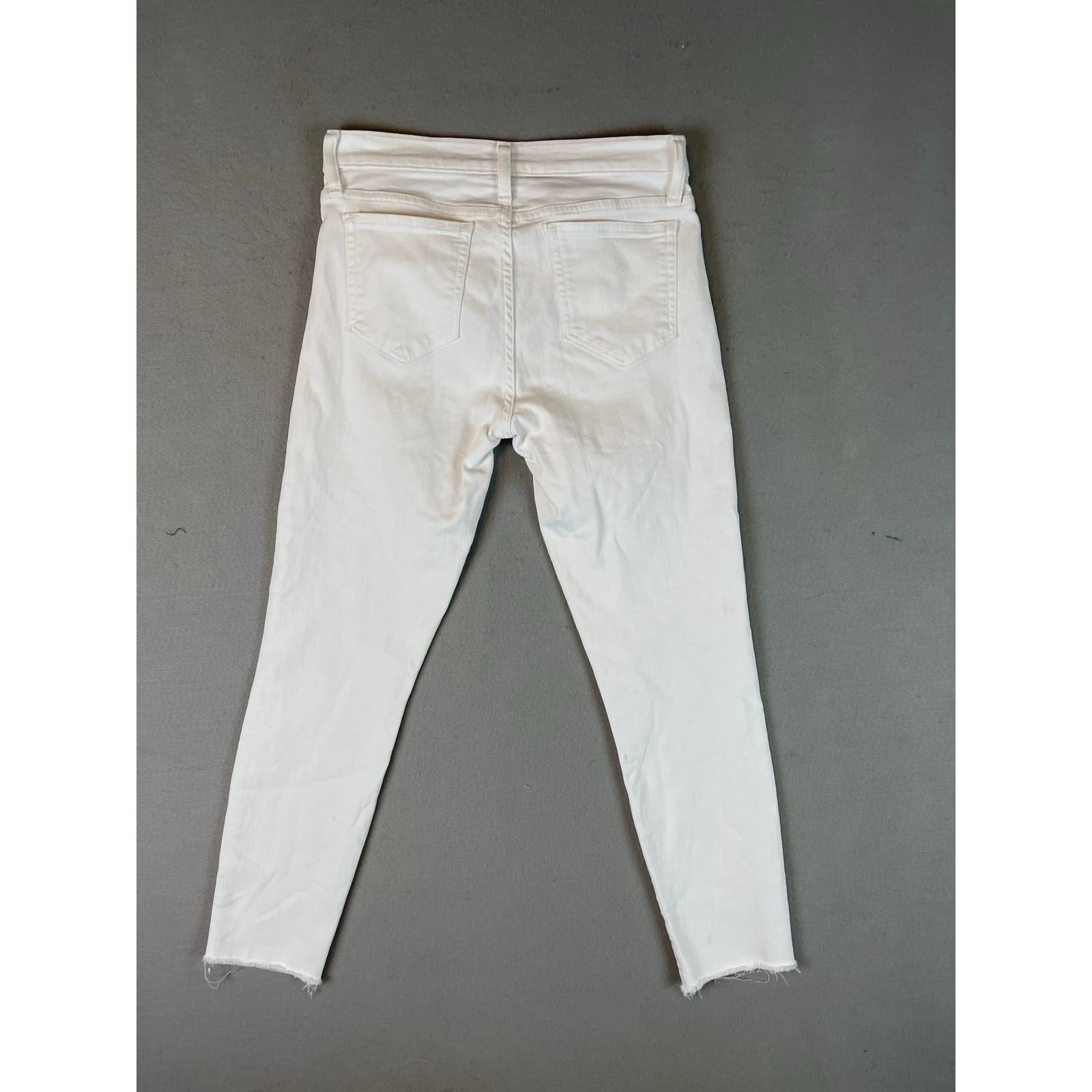 Affordable J. Crew Toothpick Denim Womens 28 White Jeans Ankle Cropped Raw Hem kvprJCy9A just for you