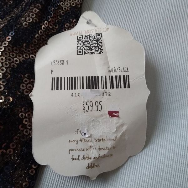 high discount Altar´d State Size Medium Black & Gold Leopard Print Sequins Mini Length Skirt OMytI0TFj Online Shop