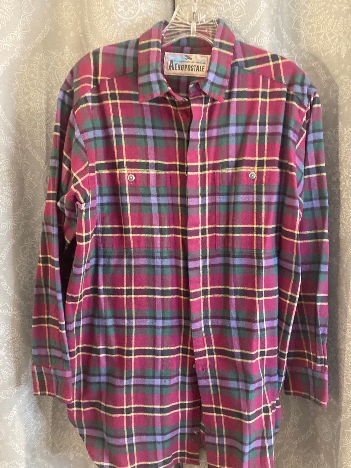 Latest  Aeropostale Ladies 100% Cotton Flannel Button Down Shirt JuCjNPWXV best sale