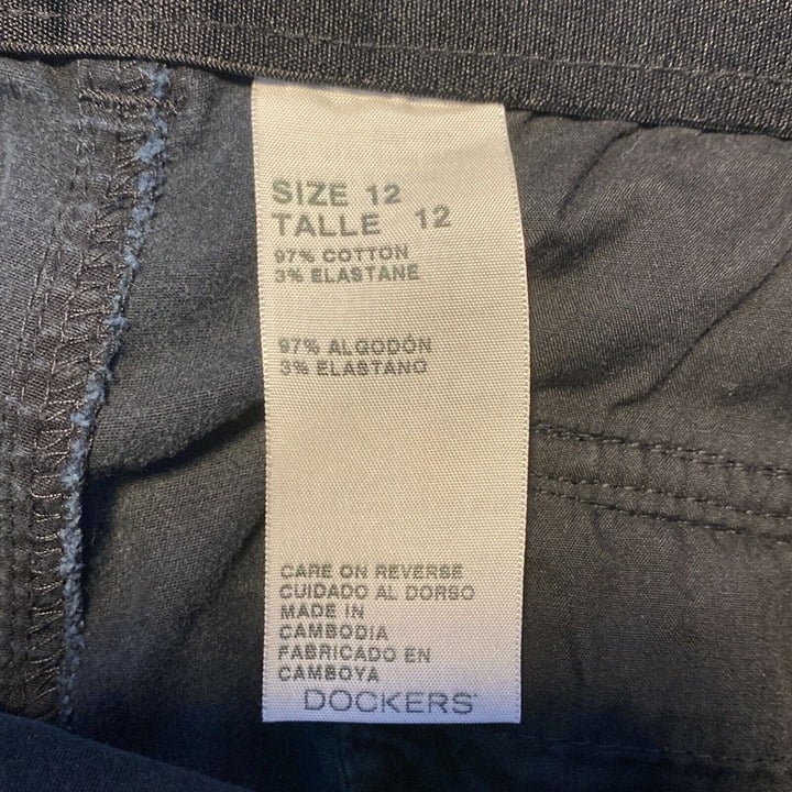 Classic Dockers Womens Black Flat Front Slash Pockets Straight Leg Capri Jeans Size 12 otbNg4O65 Cheap