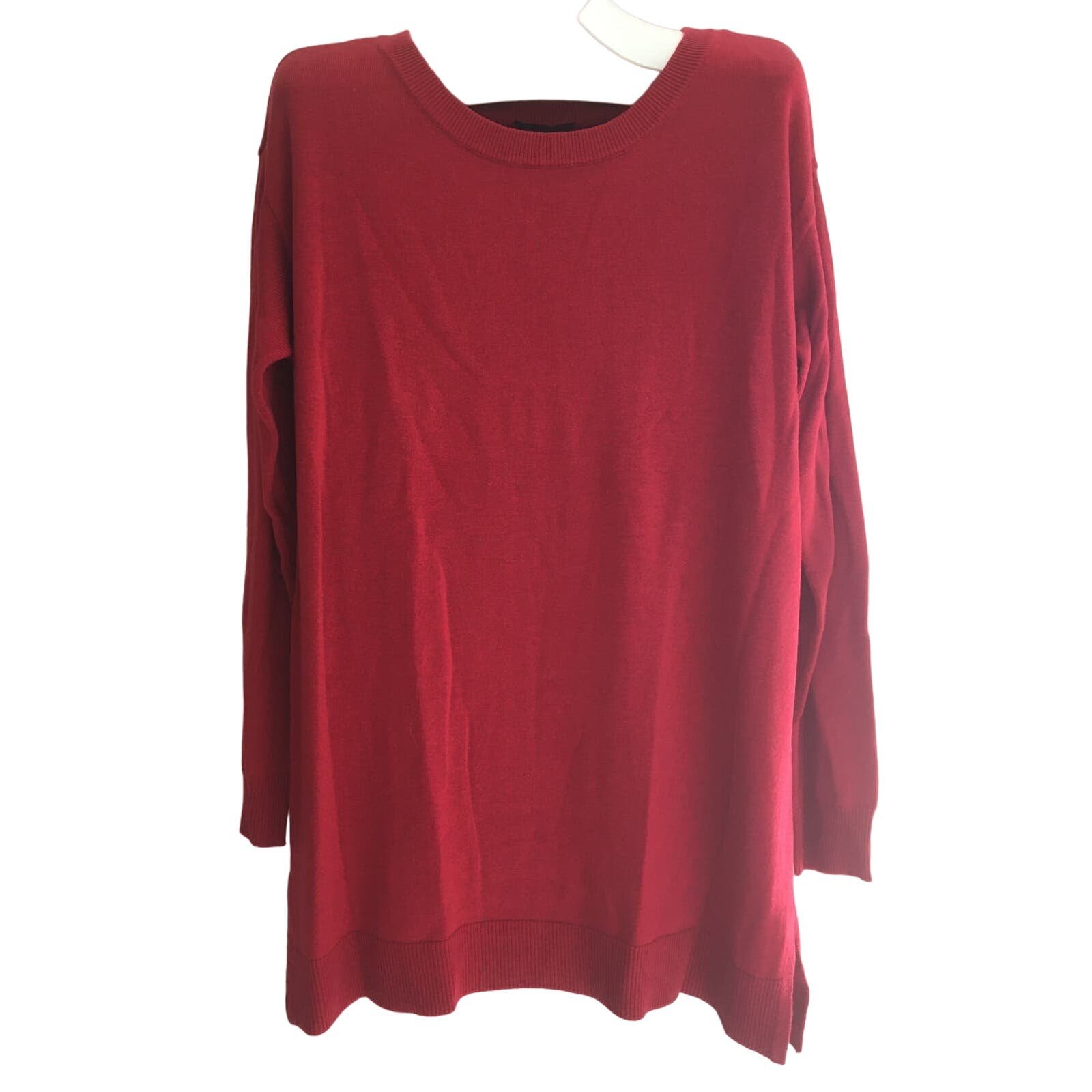 Custom NWT Intro Love The Fit Medium Red Sweater Ribbed