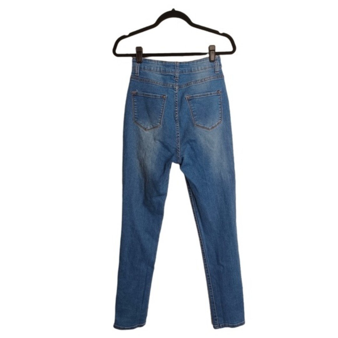 the Lowest price FASHION NOVA High Waist Distressed Medium Blue Skinny Jeans 13/14 ldMv9vG7o no tax