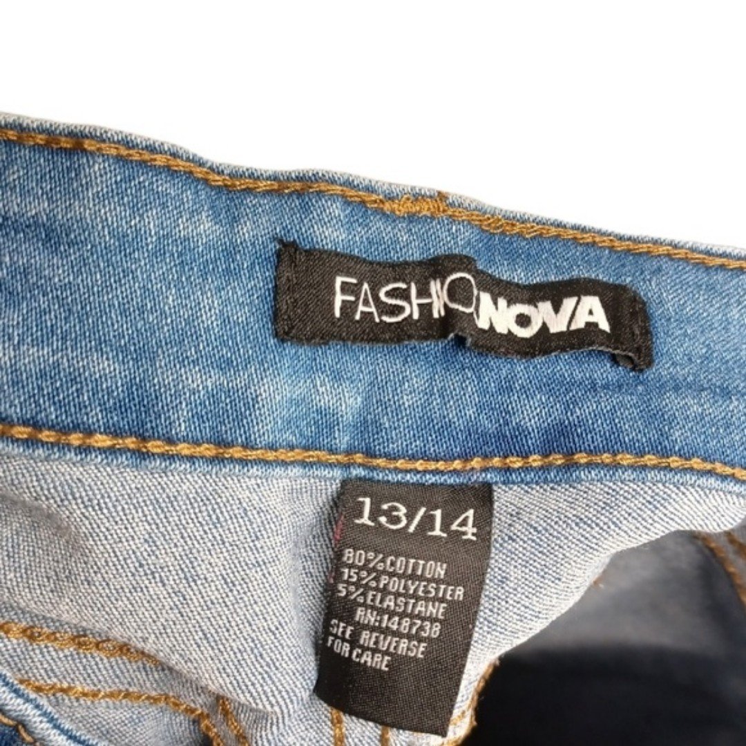 the Lowest price FASHION NOVA High Waist Distressed Medium Blue Skinny Jeans 13/14 ldMv9vG7o no tax