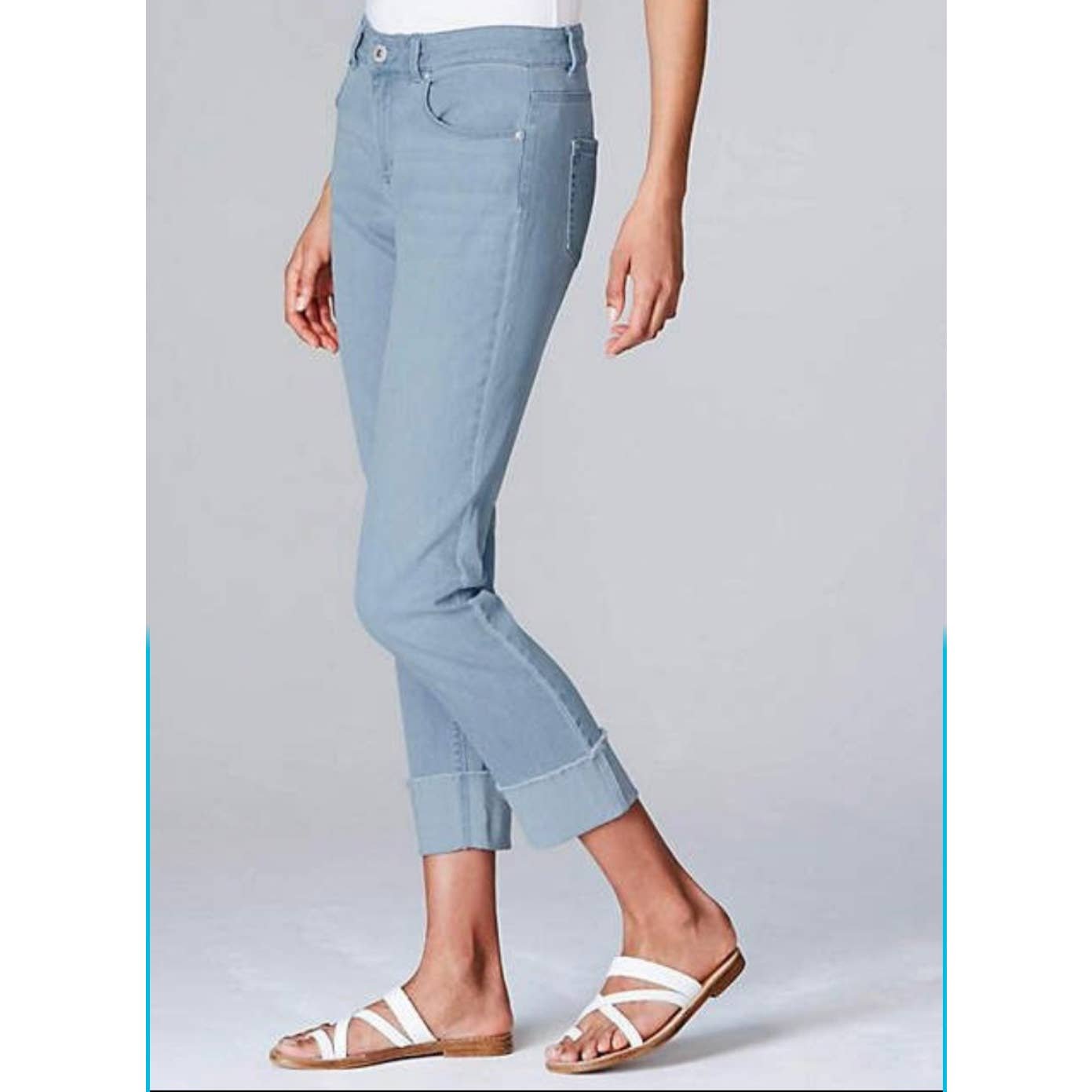 Comfortable J. Jill Denim Authentic Fit Cropped Jeans s