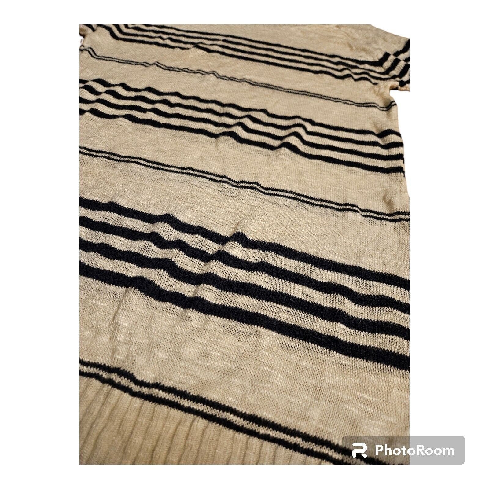 Elegant Cotton Emporium Knit Striped 3/4 Sleeve Acrylic, Rayon Large Sweater haRVbdVFp Zero Profit 