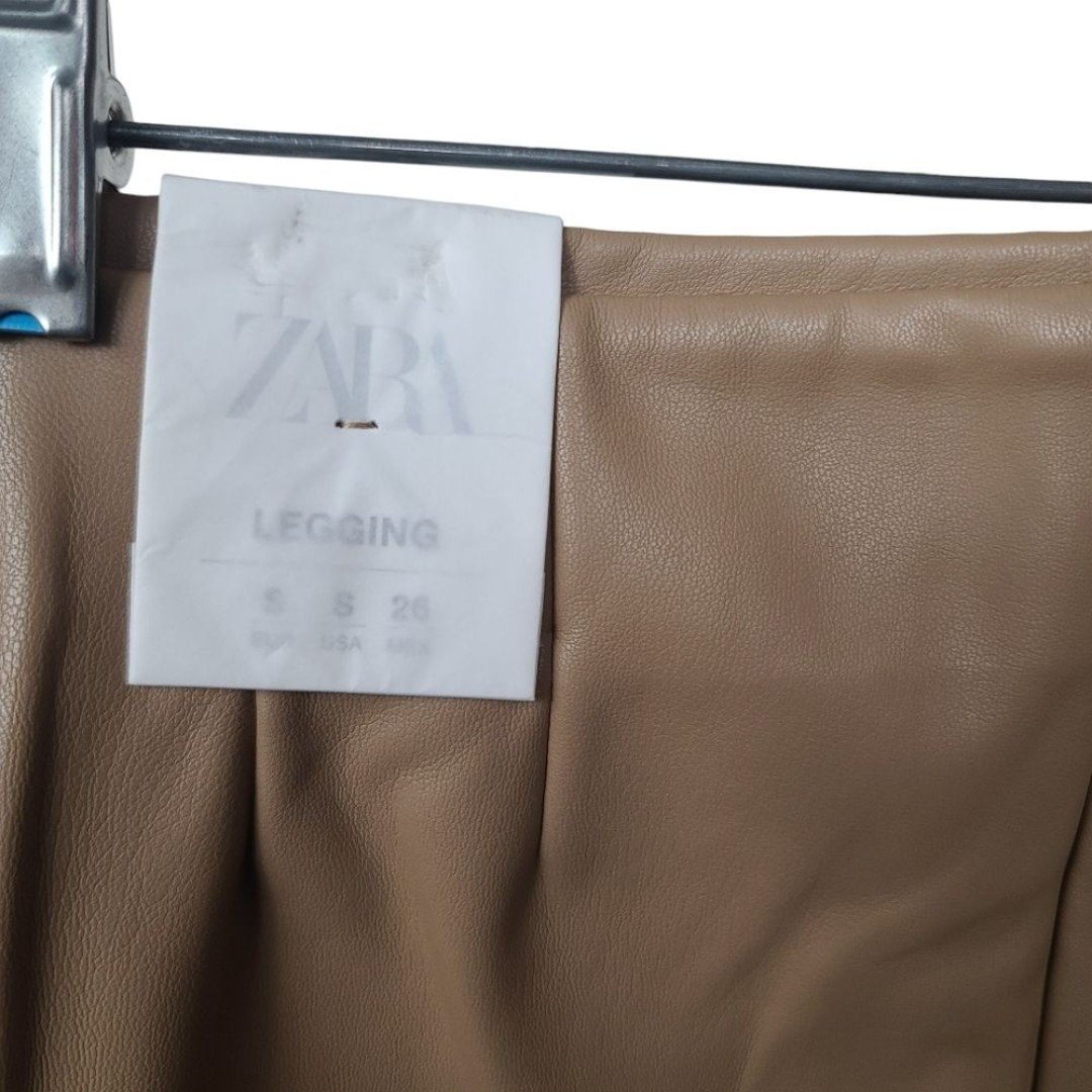 Great NWT Zara Legging Leather Tan Mid Rise Side Zipper Faux Leather Pants S p9sIHlWoD Buying Cheap