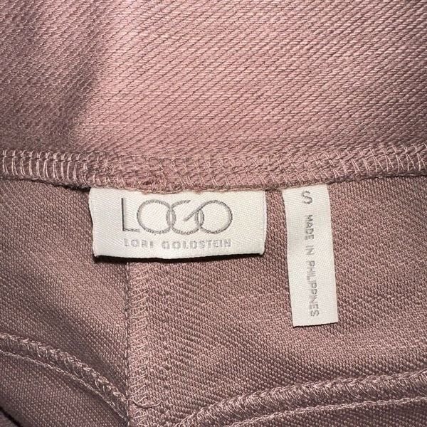Affordable LOGO by Lori Goldstein Womens S Solid Mauve Pink Textured Cropped Leggings Lr5SR04qJ Zero Profit 