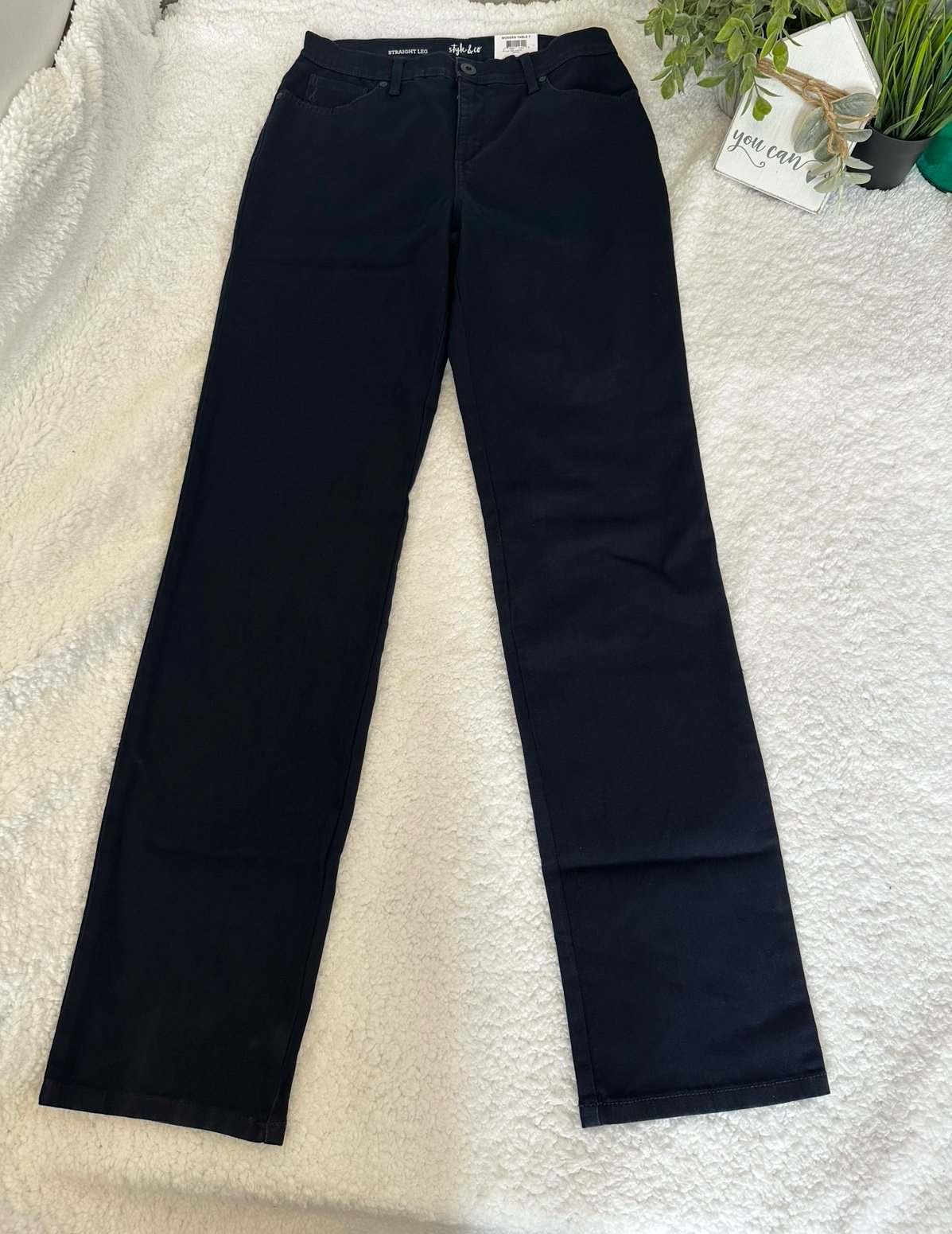 Wholesale price NWT. Women’s straight leg mid rise pants. Size 8 Long. J20yZlT55 New Style
