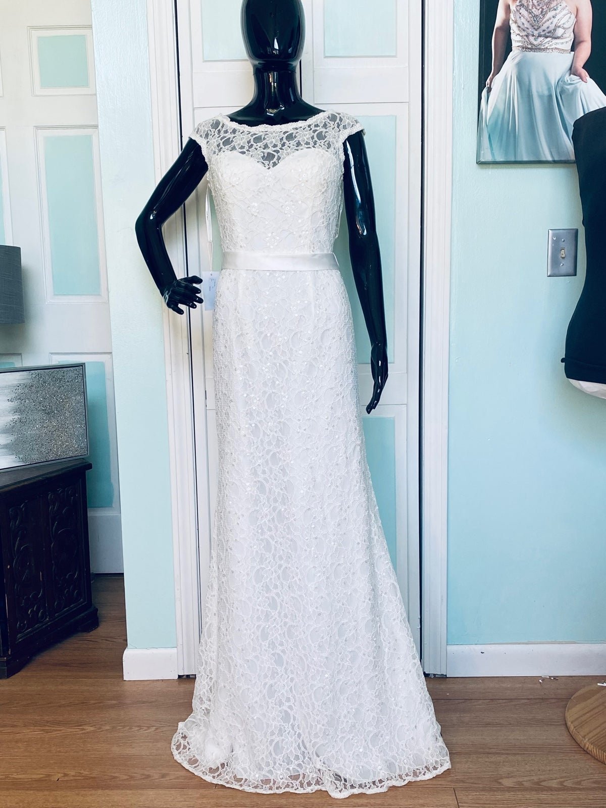 cheapest place to buy  Size 8 Mori Lee Simple Ivory Wed