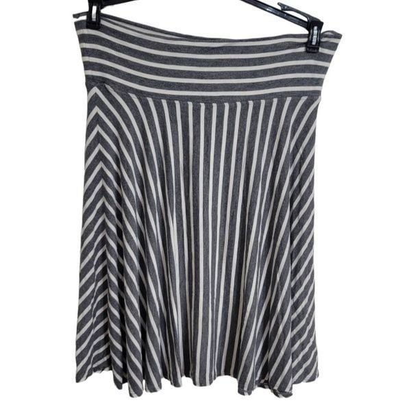 where to buy  Max Studio Casual Light Pull On Skirt Gray Stripes Size L GRCBOnAsu just buy it