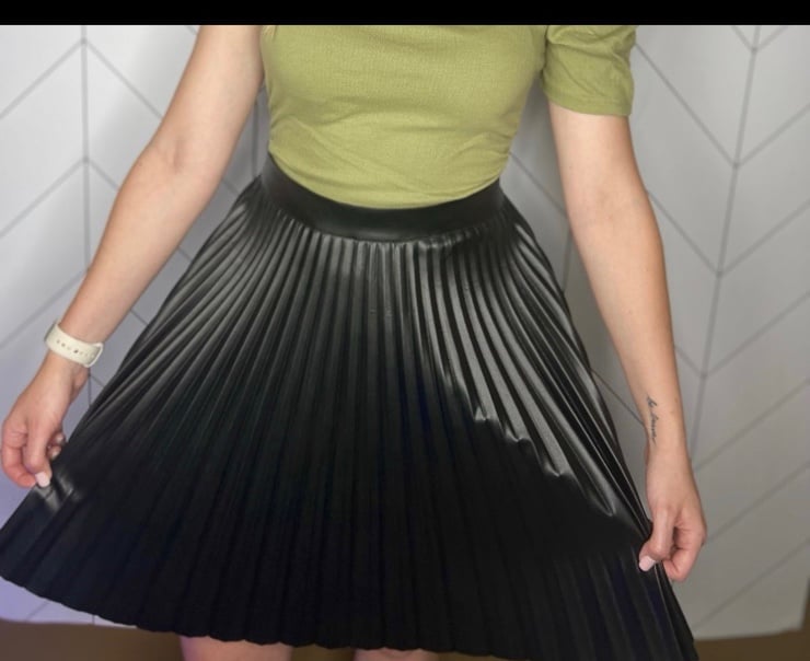 Beautiful Black faux leather skirt hAkGFrJEm outlet onl
