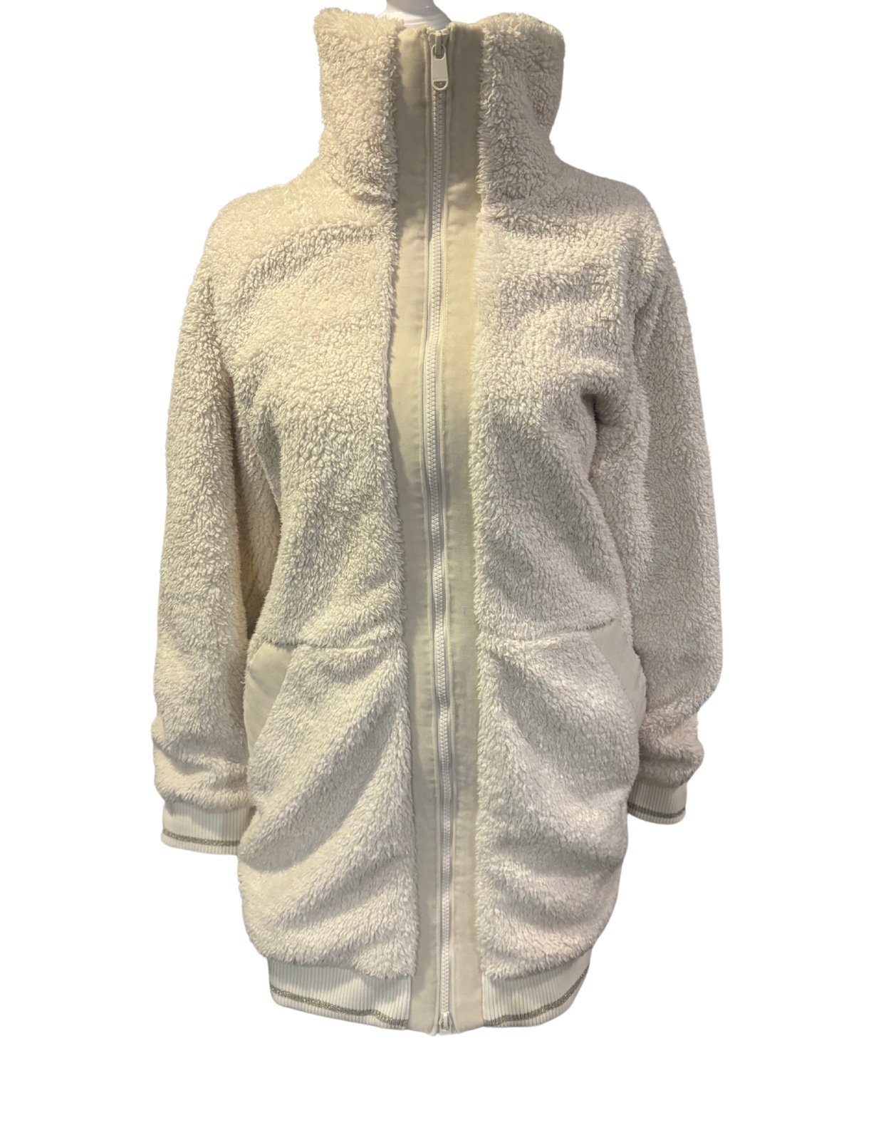 Buy Athleta Sherpa coat- ivory color size M hktszVLIQ O