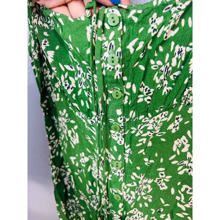 Simple Ba&sh Volver print short dress green floral Size 1 PlXBtEuSG Low Price