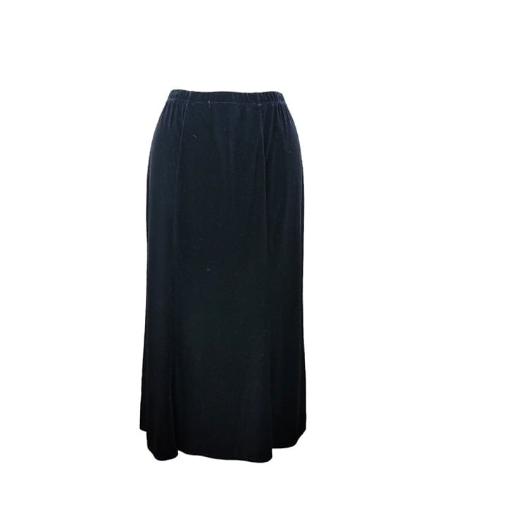 Classic Vtg Velvet Skirt size Medium Long Maxi Dark Academia Evening Special Event Black oDg2sHits Zero Profit 