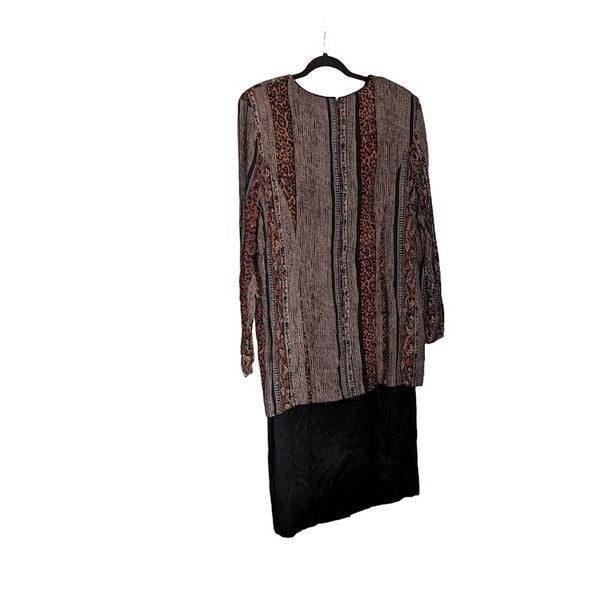 Amazing Vintage 80´s Kathie Lee Lined Multi-Color Dress 18W Long Sleeve Shoulder Pads Hb8ljM9HQ just buy it