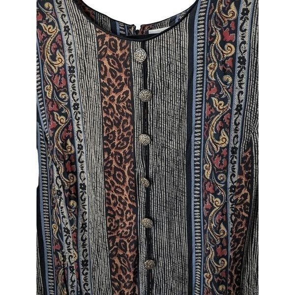 Amazing Vintage 80´s Kathie Lee Lined Multi-Color Dress 18W Long Sleeve Shoulder Pads Hb8ljM9HQ just buy it