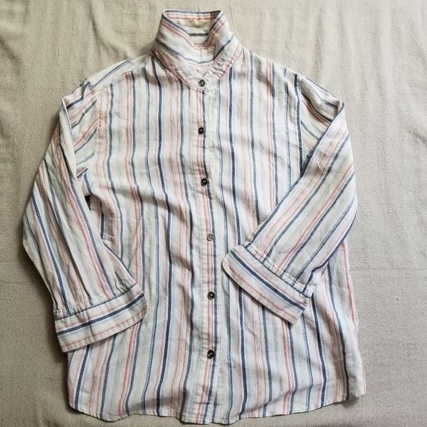 Comfortable Alfred Dunner striped button up shirt sz 16