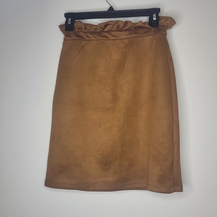 reasonable price NWT Faux Suede Brown Fall Skirt / 18.5