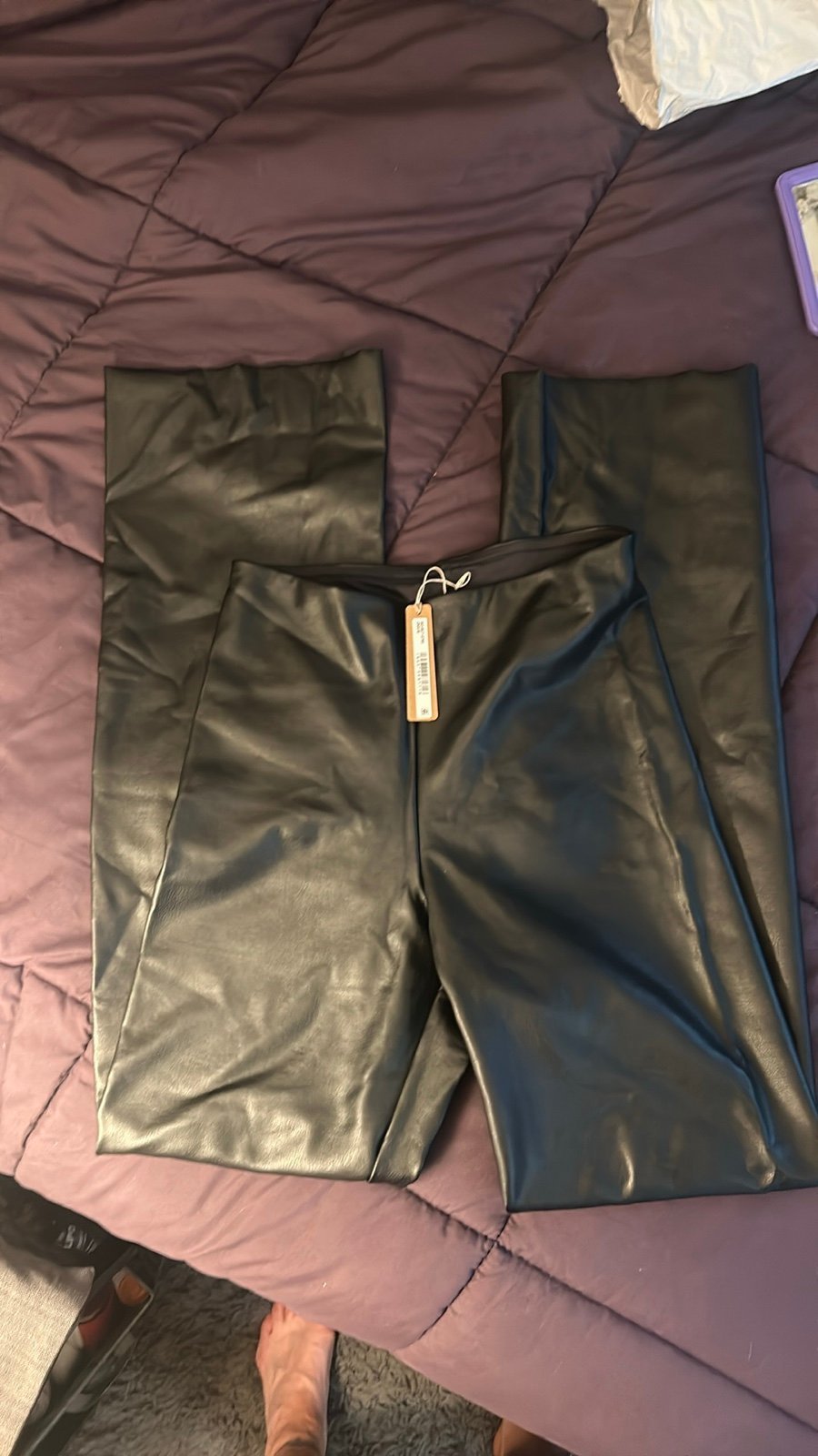 high discount NWT SKIMS FAUX LEATHER PANTS lvp7omjom Ne