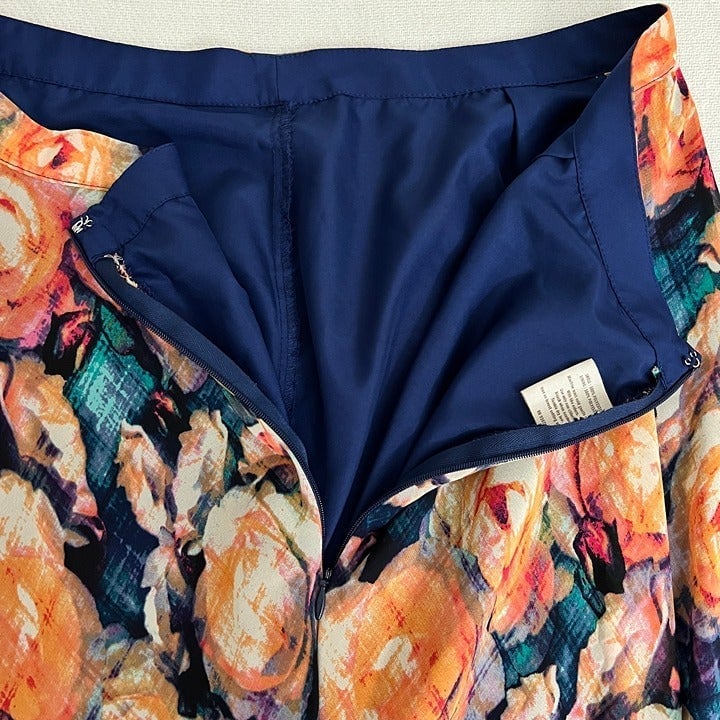 Great DECREE Floral Print Maxi Skirt with Side Slit / Side Hem Medium nyJeqTHrE Great
