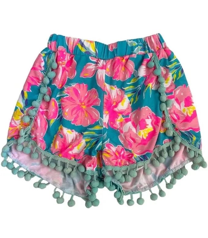 Buy Simply Southern - Floral Pom Pom Shorts - Brand New