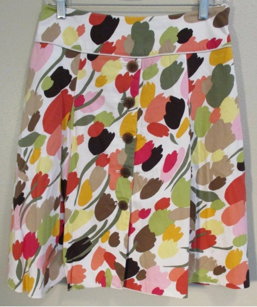 Beautiful Talbot´s Tulip Print Lined Flare Skirt o