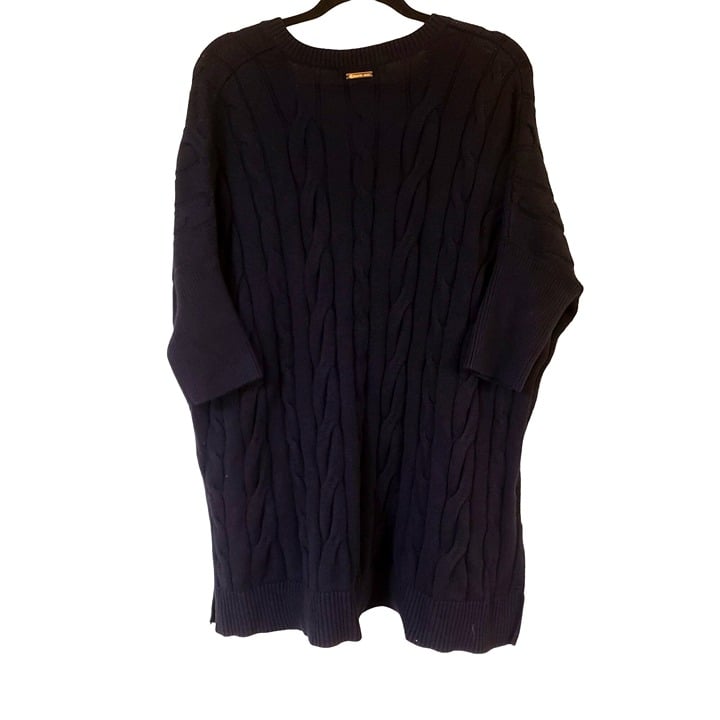 big discount Michael Kors chunky knit tunic sweater size S/M Navy blue oversized Lst2hKJYQ Factory Price