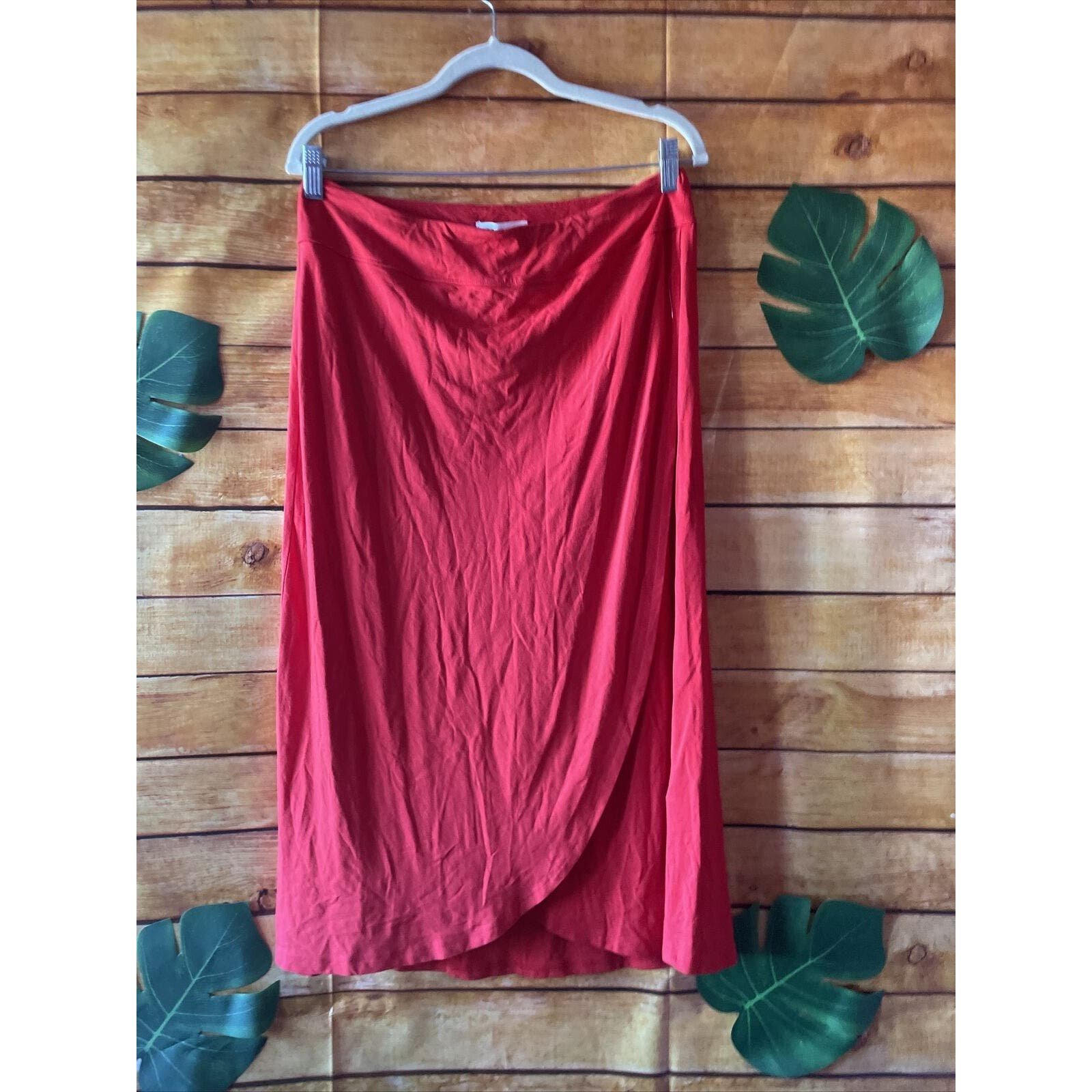 Personality Artisan Ny Midi Red Skirt Size L NWT HL5kW3
