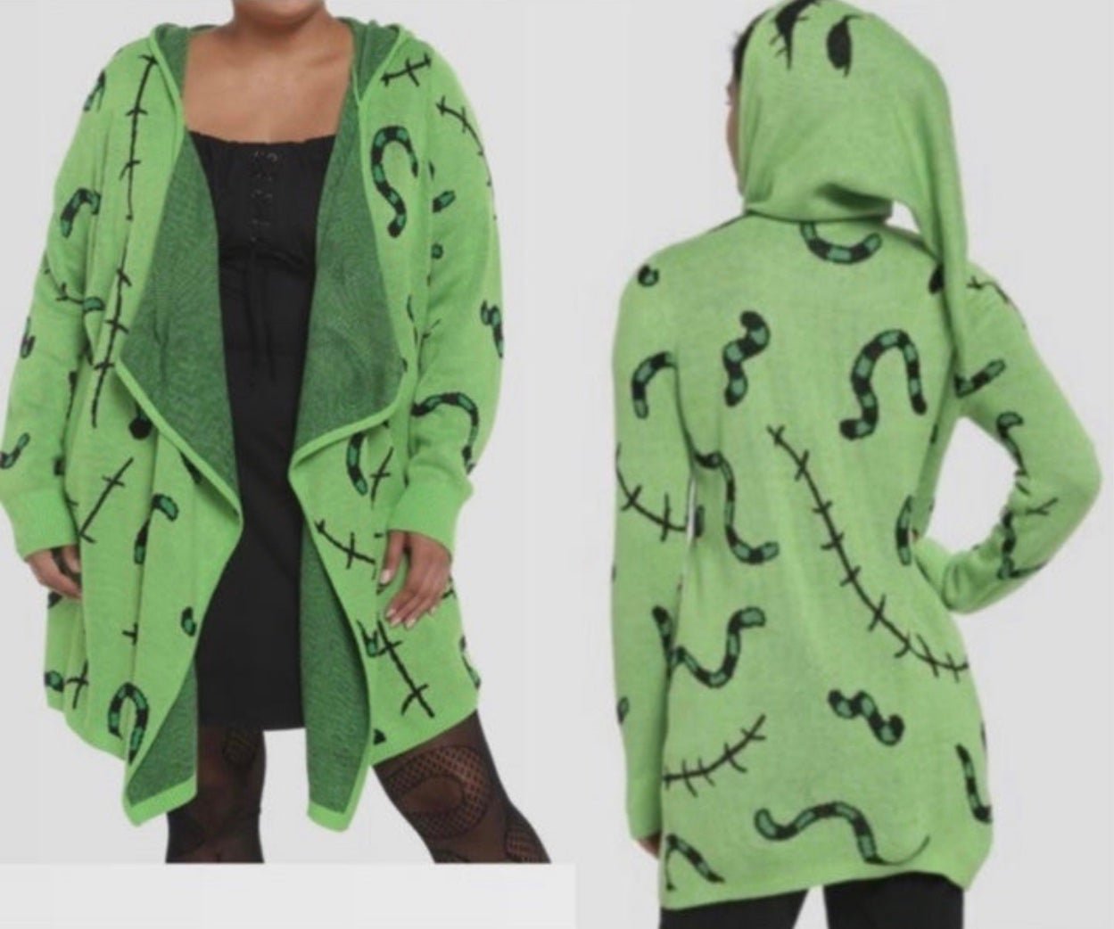 high discount Oogie Boogie Hot Topic Nightmare Before Christmas Cardigan Size Medium KZytnOW1l well sale