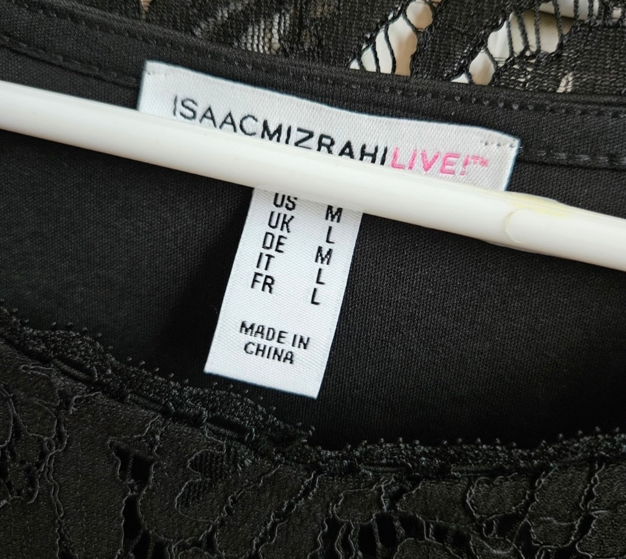 Latest  Isaac Mizrahi black lace blouse KVXHw0gev US Sale