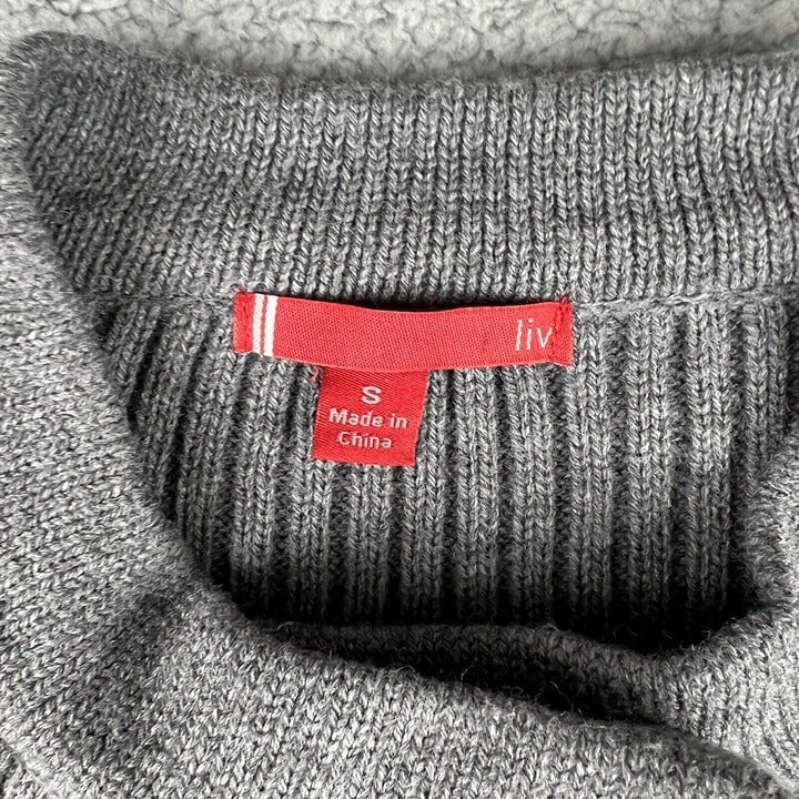 Perfect Liv Womens Gray Long Sleeve Knit Cardigan Sweater Size Small Acrylic Nylon GnUMzTeJd US Sale