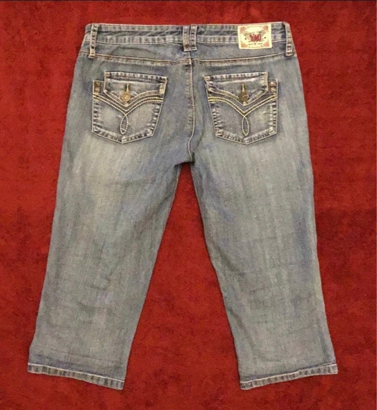 Wholesale price NEW Ladies Sz 9 YMI Denim Flap Pocket Capri/Cropped Jeans HBXh19e6S outlet online shop