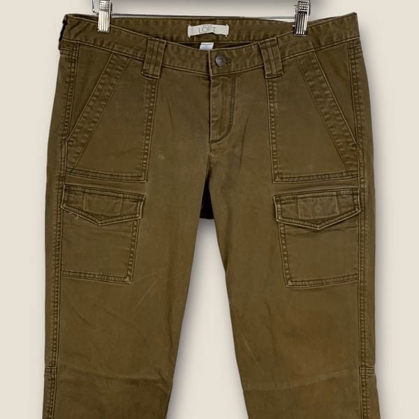 Discounted Loft Women´s size 10 Brown Front pocket Cargo mid rise Vintage wash pants nIuqJbsJ7 Counter Genuine 