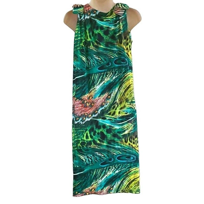 save up to 70% Prodotto Da Bay Blu Tropical  Dress Size Large n48ijFeg1 Buying Cheap