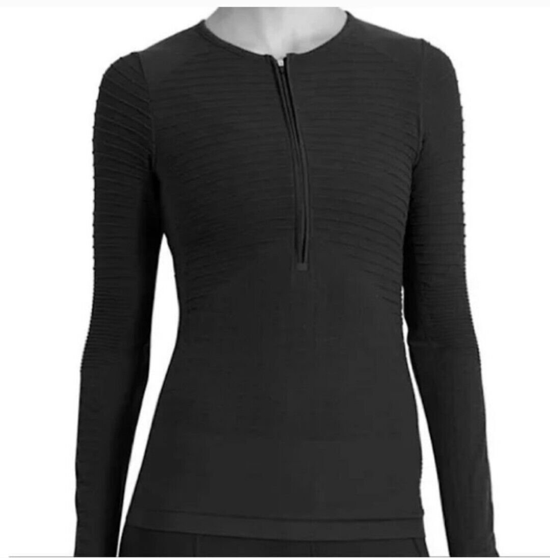large selection Athleta X Derek Lam 10 Black Long Sleeves Ribbed Fitted 1/4 Zip Size S MzszN2C2O Everyday Low Prices