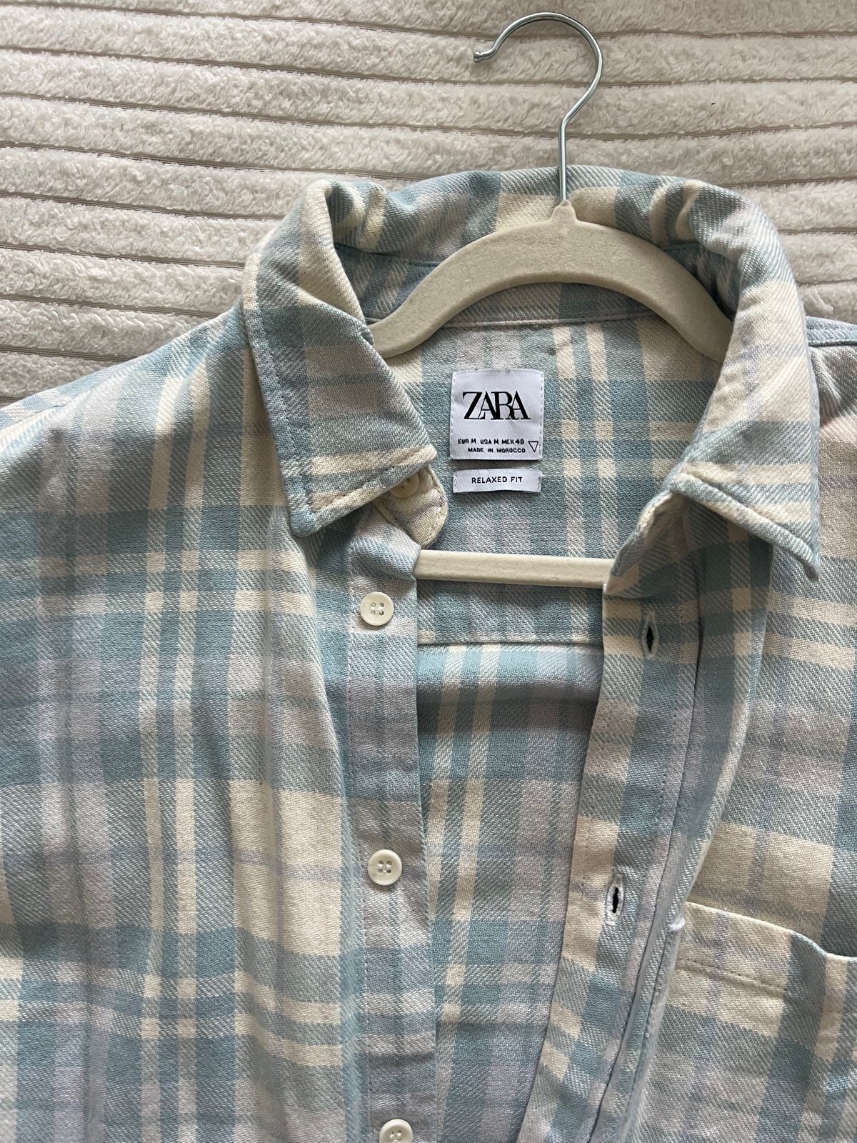 save up to 70% Oversized blue and white plaid shirt KMPBXOh9H on sale