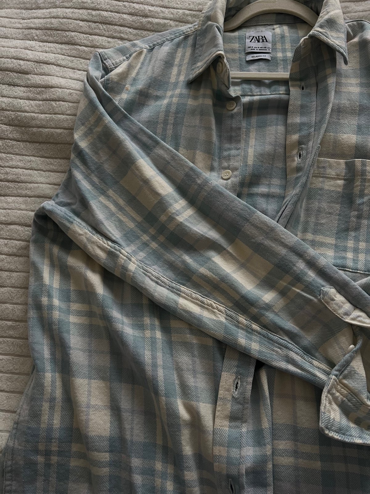save up to 70% Oversized blue and white plaid shirt KMPBXOh9H on sale