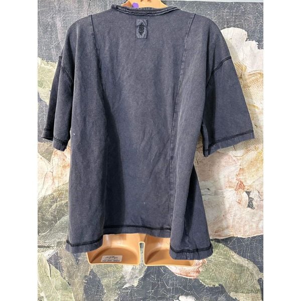 Amazing Free People Gray Short Sleeve Pleated Fleece Shirt Size L JfoLc1HPM Store Online