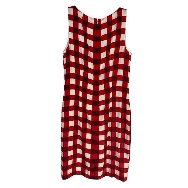 Custom W By Worth Womens Sheath Dress Red Gingham Sleeveless Zip Split Hem Silk Fall 2 k8EW7NaYr Buying Cheap