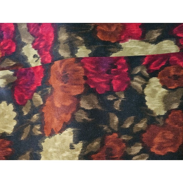 reasonable price Notations Maxi Floral Skirt Size Large red brown side button moLIYU7pZ Low Price