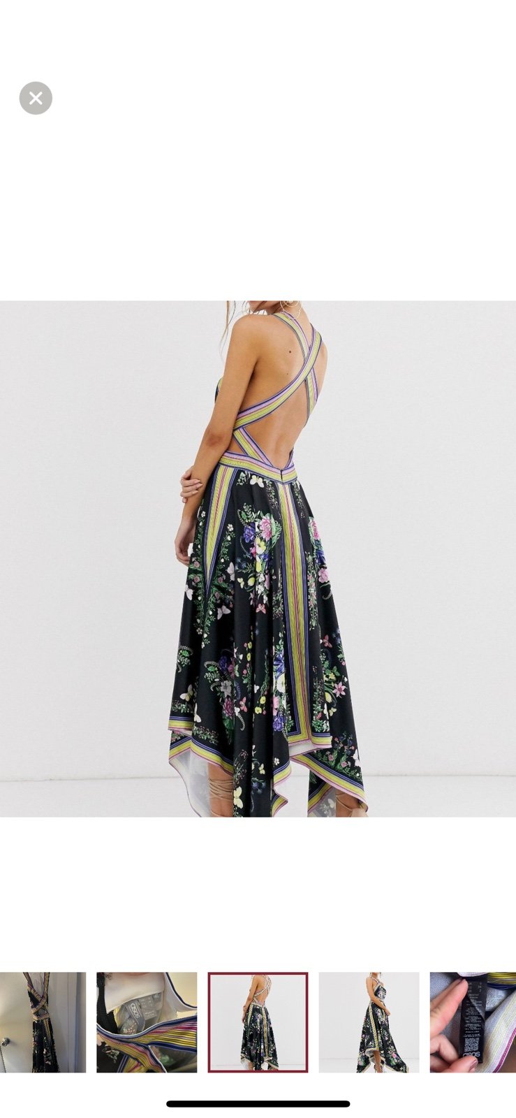 Comfortable ASOS EDITION Scarf print halter midi dress with cutout sides nRZc0W9cr just buy it