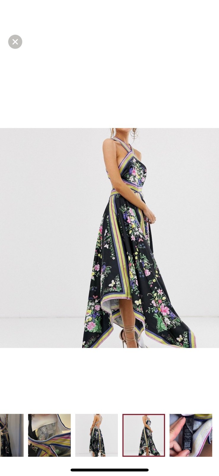 Comfortable ASOS EDITION Scarf print halter midi dress with cutout sides nRZc0W9cr just buy it