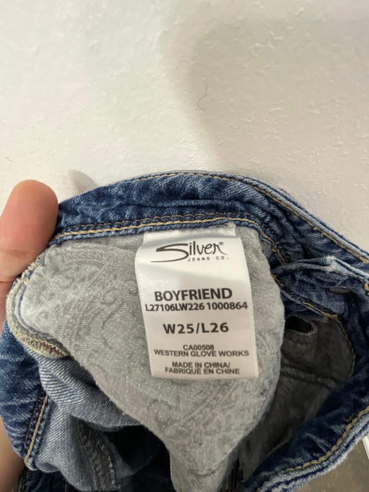 Cheap Lightly Used Light Blue Silver Boyfriend Women’s Jeans - Petite W25/L26 lr5SpnAVU New Style