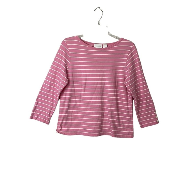 the Lowest price Liz Claiborne Womens Pink Striped 3/4 