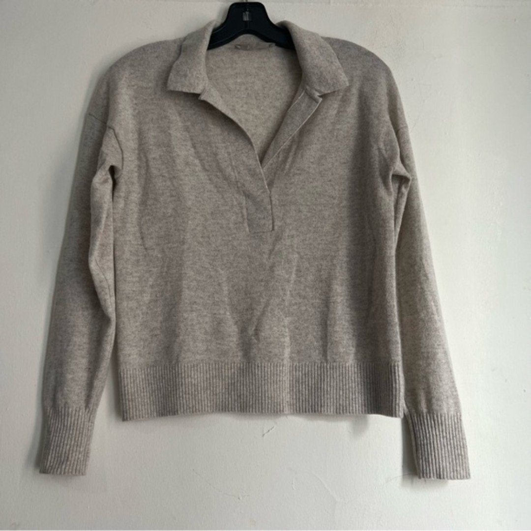 the Lowest price Everlane The Cashmere Polo size XSmall oatmeal blend igTrQcueD US Outlet